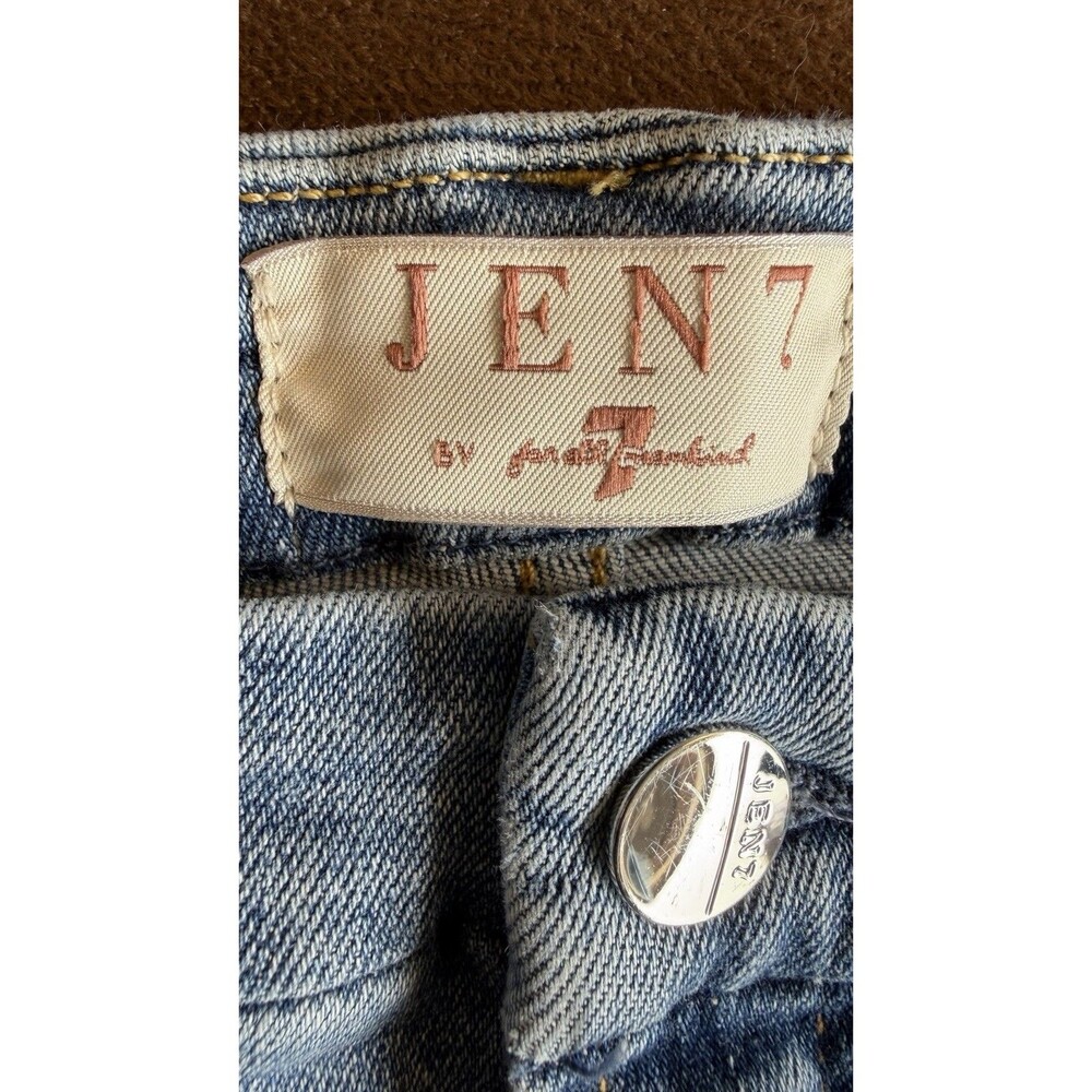 JEN7 by 7 For All Mankind High-Rise Ankle Straight Jeans Women’s Light Wash - Picture 5 of 11